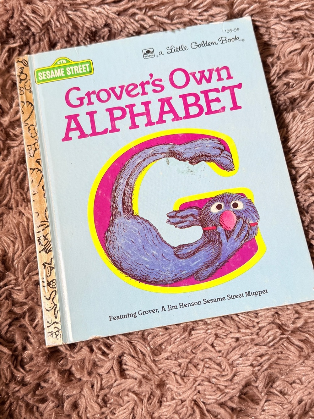 Vintage Little Golden Book Grover Own Alphabet Sesame Street 1978 print